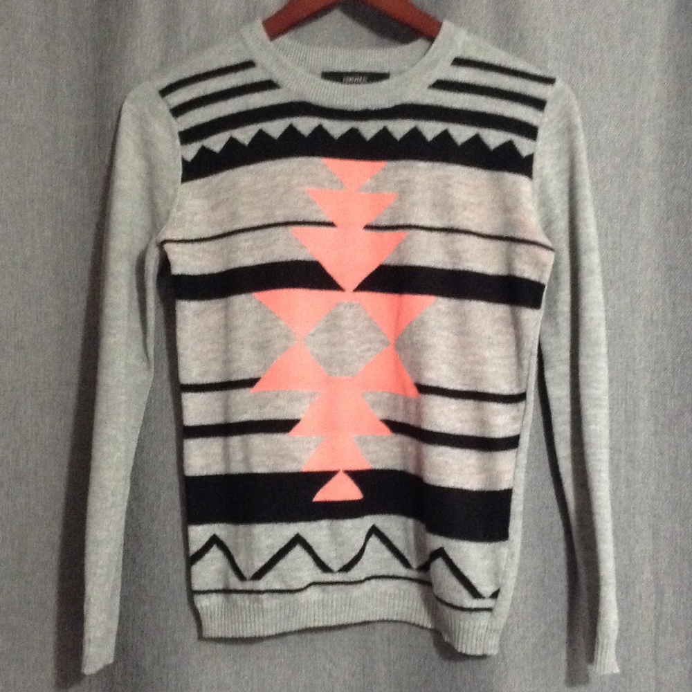 F21 Geometric Sweater